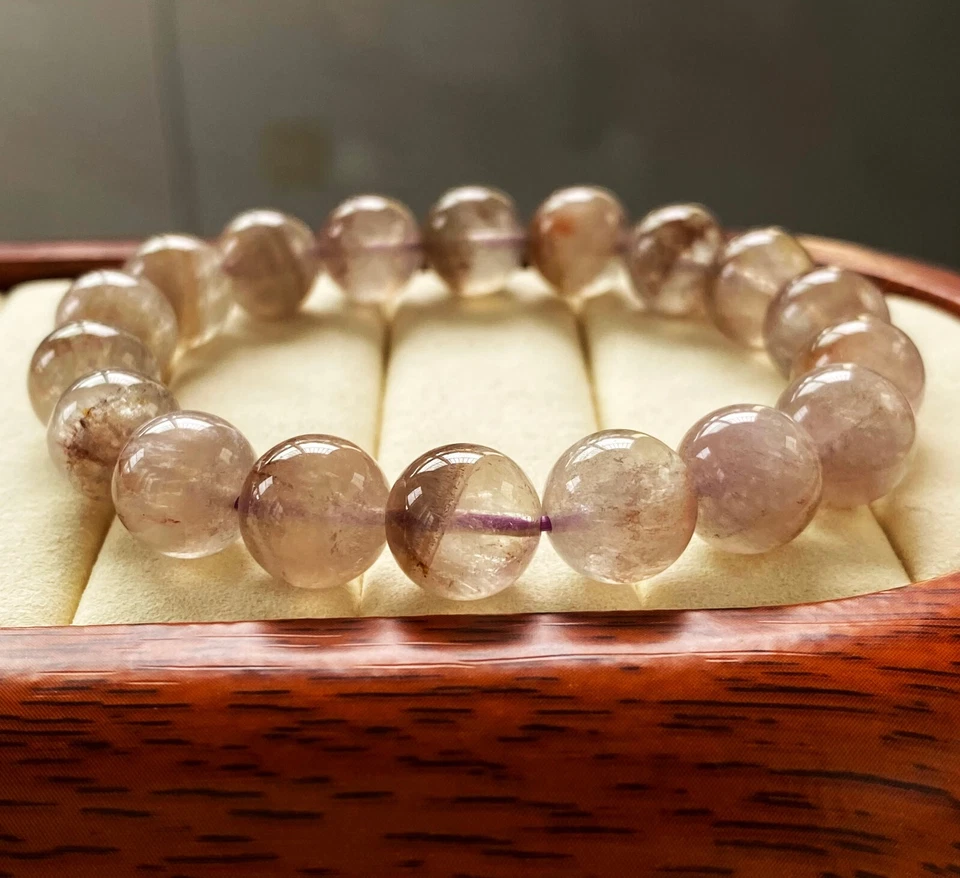 11mm Natural Auralite 23 Titanium Crystal Quarte Beads Bracelet 1281 - Image 1 of 1