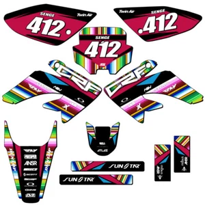 Kit de gráficos CRF 100 SERAPE 2004-2010 negro Senge compatible con Honda - Imagen 1 de 10