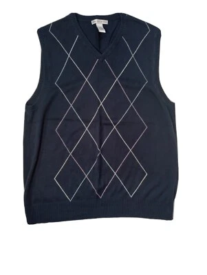 Chaleco Geoffrey Beene vintage usado sin mangas grande 100 % multicolor para hombre Foto 1 de 4