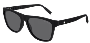 OCCHIALI DA SOLE MONTBLANC 0062S COLORE 001 NERO LENTE GRIGIA UOMO SUNGLASSES - Foto 1 di 1