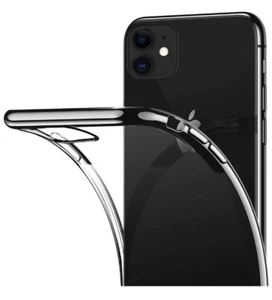 THREEBEES iPhone 11 Hülle, Klar Weich Slim Fit Dünn Cover Schwarz Diamant Klar - Bild 1 von 7
