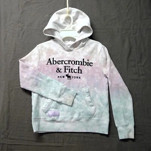 Abercrombie Kids Hoodie Pink Tie Dye Hoodie Stitched Logo In Front Size 9/10 - Picture 1 of 10