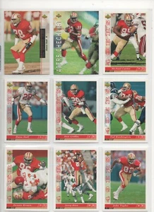 UPPER DECK NFL AMERICAN FOOTBALL 1993 SAN FRAN 49ERS FULL  22 CARD BASE SET - Picture 1 of 3