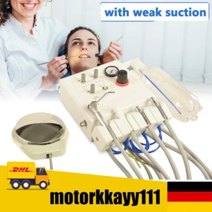 4H Portable Dental Turbine Unit Water Bottle Work Weak Suction & Compressor DE - Bild 1 von 12