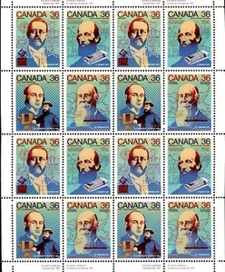 Canada Stamp SHEET#1138a - Canada Day - Science and Technology - 2 (1987) 4 x... - Picture 1 of 1