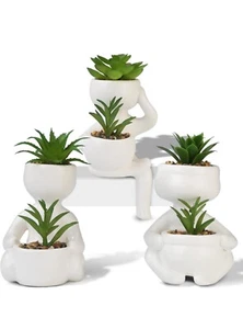 3pcs Artificial Succulents Plants Green Fake Succulents for Decor Realistic M... - Picture 1 of 3