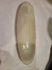 Vintage Lenox Butter Dish Oval Gold Trim Made In The USA - Picture 1 of 4