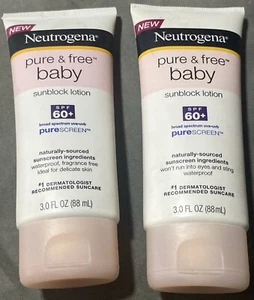 Neutrogena Menge 2 Sonnencreme rein und kostenlos Baby LSF 60+ Sonnenschutz wasserdicht - Bild 1 von 4