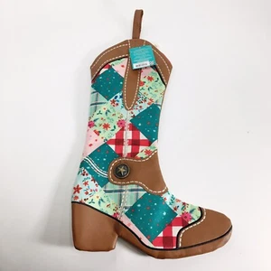 The Pioneer Mujer Retro Vacaciones Floral Patchwork Bota de Vaquero Medias de Navidad - Imagen 1 de 3