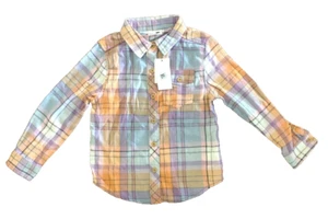 Boys Button Up Flannel Shirt Size 5 (A4) - Picture 1 of 2