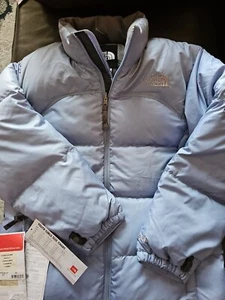 NWTs The North Face Girls 1996 Nuptse Jacket Platinum Ice XL (18) - Picture 1 of 6