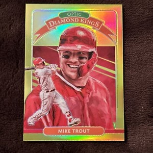 2020 Donruss Optic Diamond Kings Mike Trout Lime Green Prizm #9 Angels MINT
