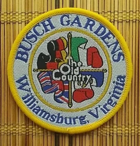 Parche bordado Bush Gardens Williamsburg, Virginia vintage de 3" NUEVO sin usar - Imagen 1 de 6