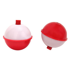 Eagle Claw Snap on Round Plastic Float Bobbers 2" Red/White 2/Pk 07020-006
