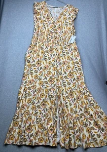 Sonoma Womens Tiered Maxi Dress Plus 4X Floral Casual Simple Beachy Bohemian - Picture 1 of 11