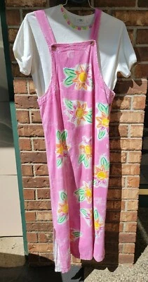 Vintage Handpainted Campers Clothing Jumper and Shirt Flower Themed Sz S 10 - Image 1 of 4