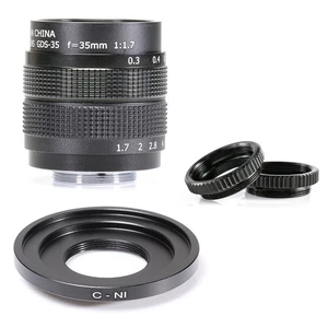 Fujian 35mm f/1.7 C Mount CCTV Lens for NiKON N1 Mount J1 J2 J3 V1 J2 S1 Camera - Picture 1 of 9