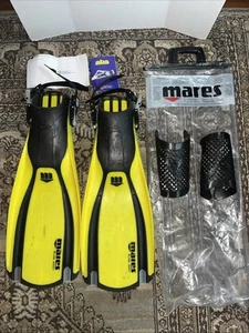 Mares Plana Avanti Fins Regular Yellow Size Regular with Inserts - Picture 1 of 18