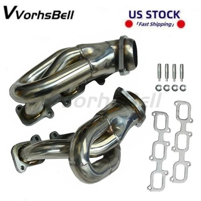 Par de cabezales colectores cortos kit para Ford Mustang 2011-2017 3,7 L V6 acero inoxidable  Foto 1 de 4