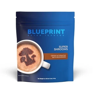 Blueprint by Bryan Johnson Super Shrooms Coffee – Mushroom Coffee 6.4 oz - Picture 1 of 7