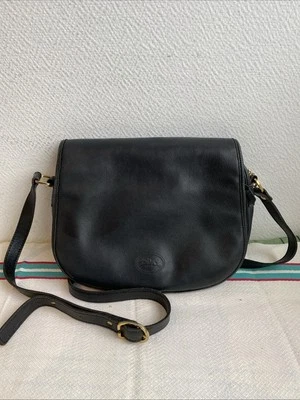 Ancien Sac A Main Besace Longchamp Bandoulière Noir Femme Vintage  - Photo 1/4