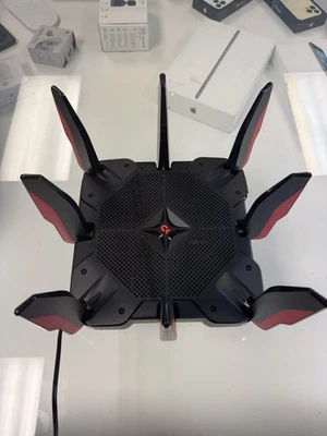 TP-LINK Archer AX11000 Tri-Band Wi-Fi 6 Gaming Router - Black/Red - Image 1 of 4