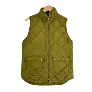 J.CREW Excursion Olive Green Quilted Down Vest Womans Size XS - Picture 1 of 10