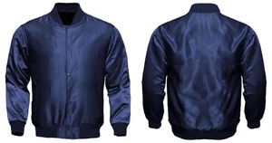 Chaqueta de satén azul marino todas las tallas disponibles también para hombres mujeres y niños - Imagen 1 de 5