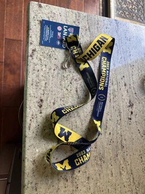 NWT THREE 2023 University of Michigan Wolverines Lanyard - Maize And Blue - Image 1 of 4