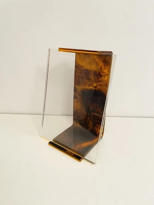 🟠 Team Guzzini anni 70 Cornice porta foto Vintage in Plexy e Lucite - Immagine 1 di 4