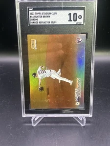 2023 Stadium Club Hunter Marrone Arancione Rifrattore RC #66 Serie 30/99 SGC 10 GM - Foto 1 di 4
