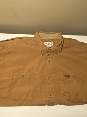 Camisa Carhartt Adulto XL Marrón Ropa de Trabajo Exterior Utilidad Manga Corta Para Hombre’s Foto 1 de 4