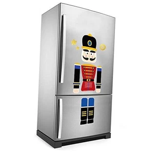  10 Stück Weihnachten Nussknacker Kühlschrankmagnete Xmas Kühlschrank Classic rot blau - Bild 1 von 7