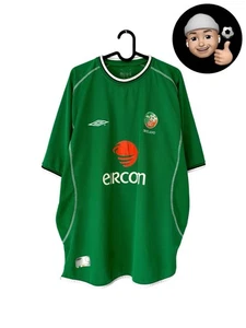 2001 2003 Ireland Umbro Retro Vintage Home Kit Soccer Jersey Shirt MEN Tee Top - Picture 1 of 6