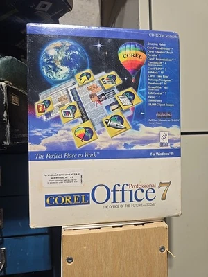 1996 VINTAGE Corel Office 7 Professional SEALED Windows 95 Nt 3.51 4.0  - Image 1 of 3