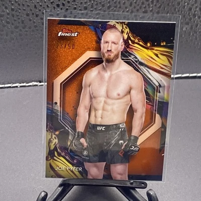 2024 Topps Finest UFC Joe Pyfer Orange Glitter Refractor #23/50 - Image 1 of 2