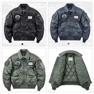 Pilot Jacket Cotton Winter Coat Embroidered American-Style Workwear Coat Sale - Image 1 of 4