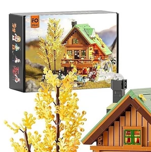 Funwhole Retro House Mountain Cabin Assembling Building Lumibricks Fall Toy - Picture 1 of 1