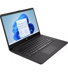 HP 14-fq0020nr 14" (64GB eMMC, AMD 3020e, 1.20GHz, 4GB RAM) Laptop - Jet... - Picture 1 of 3