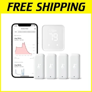 Wi-Fi Humidity Sensor 4 Pack with Hub - Indoor/Outdoor - Picture 1 of 14