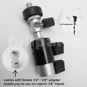 Ballhead Flash Mount Umbrella Holder Stand Bracket for Tripod Nikon Canon Flash - Picture 1 of 4