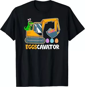 EGGSCAVATOR Eggs Cavator Kids Toddlers Cute Easter Egg Hunt T-Shirt Hoodie - Picture 1 of 18