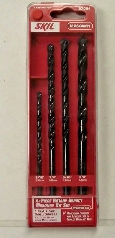Skil 97004 4pc. Rotary Hammer Drill Bits 3/16 to 3/8 USA - Image 1 of 1