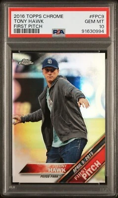 Tony Hawk - 2016 Topps Chrome First Pitch   PSA 10 - Image 1 of 3