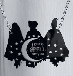 SPELL ON YOU NECKLACE - HOCUS POCUS INSPIRED, I PUT A SPELL ON YOU, ACRYLIC - Picture 1 of 1