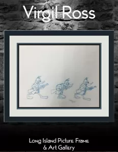 Virgil Ross original signiertes Modellblatt Zeichnung Daffy Duck Hunter maßgeschneidert gerahmt - Bild 1 von 9
