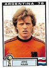 Panini World Cup Story 1994 Football Sticker   No 121 Arie Haan Holland 1978