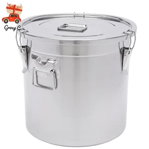 33L Stainless Steel Canister, Airtight Sealable Containers with Lids for Kitchen - Picture 1 of 8