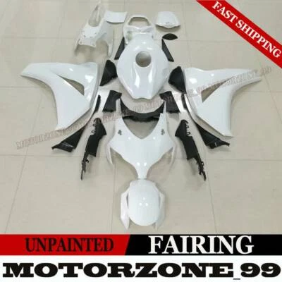 Unpainted White ABS Fairing Kit Bodywork For HONDA CBR1000RR 2008-2011 2009 2010 Foto 1 de 4