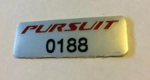 Genuine Ford BA BF Build Number Badge FPV Pursuit 0188 - Imagen 1 de 1